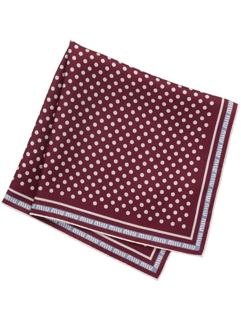 miu miu silk scarf
